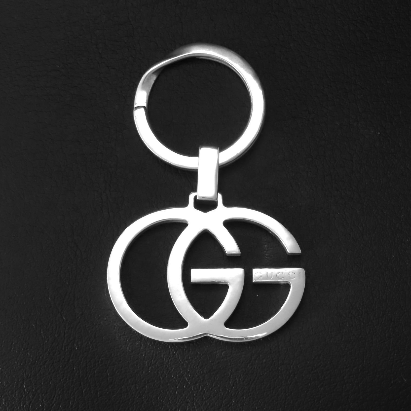 美品 GUCCI キーリング Gデザイン シルバー925 ロゴ刻印 美品 GUCCI