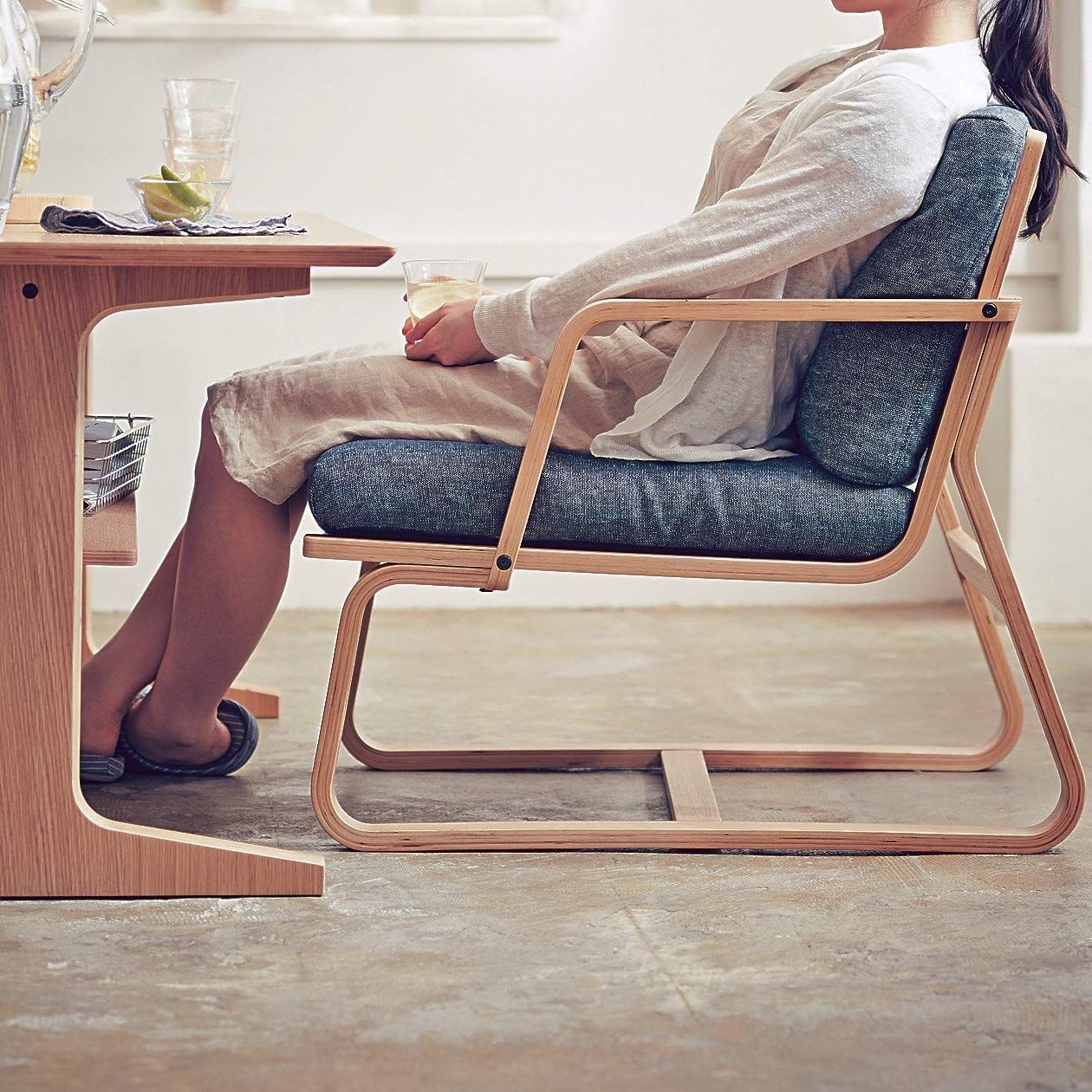 在庫処分』無印良品 リビングでもダイニングでもつかえるソファチェア