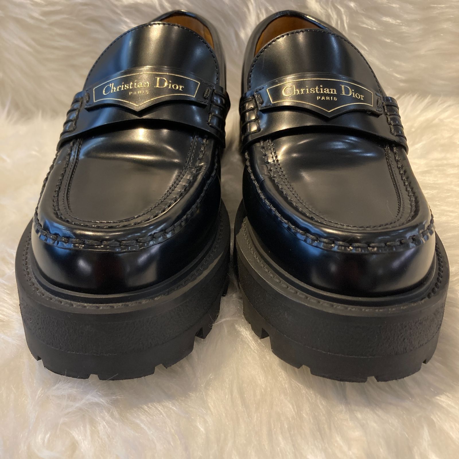 DIOR ✨美品✨ Dior Boy プラットフォーム ローファー ブラック 37.5