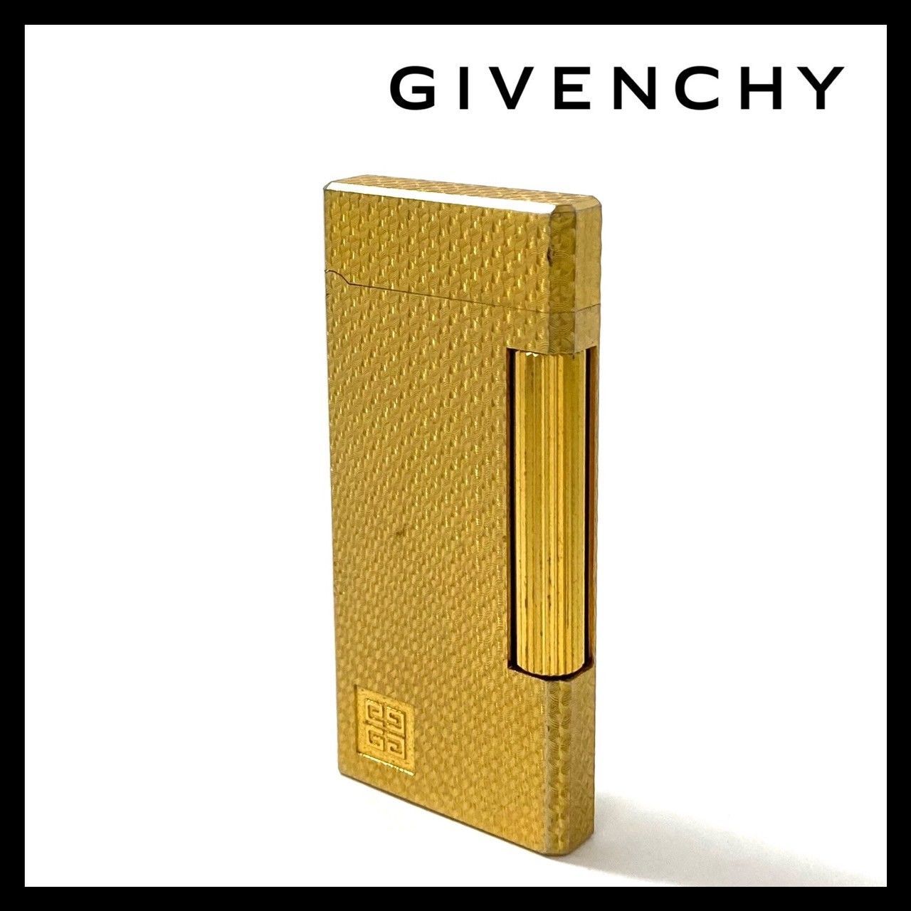 GIVENCHY】2000 ローラー式 ガスライター ロゴ ゴールド/金カラー