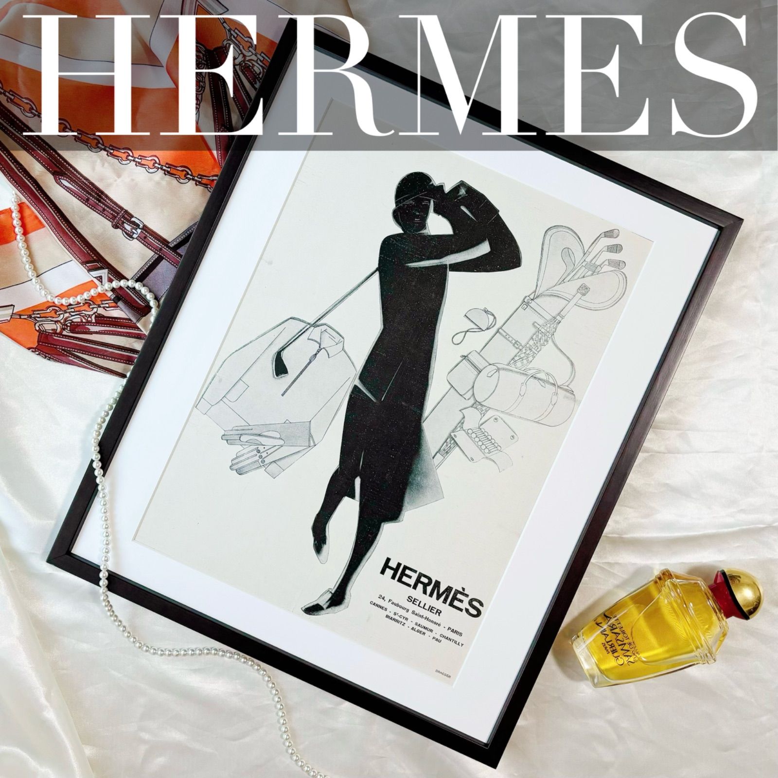 1929 広告＞HERMES エルメス ポスター ヴィンテージ アートポスター
