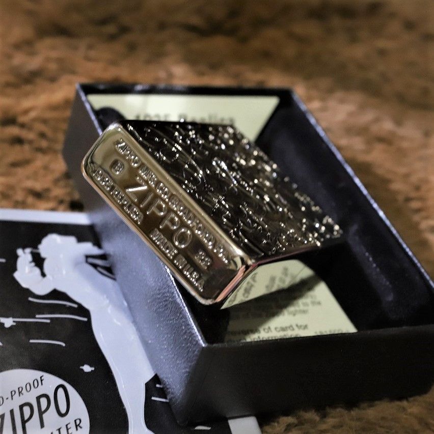 ZIPPO】1935 レプリカ 両面アラベスク シルバー 四角いジッポ 銀