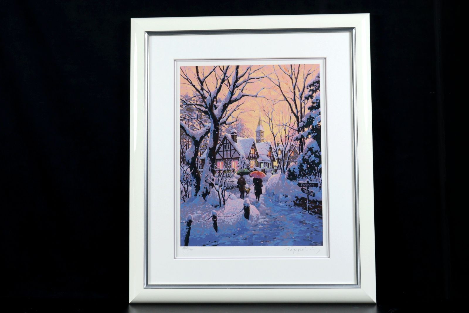 笹倉鉄平 「パープルスノー」 シルクスクリーン AP 63/70 直筆サイン