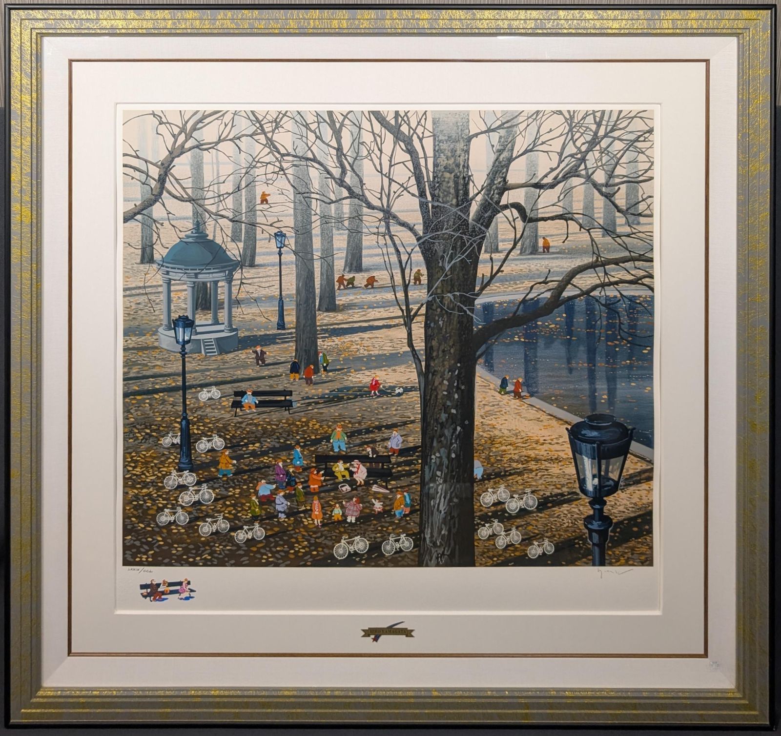 真作保証 ヒロ・ヤマガタ作 特別額装 シルクスクリーン 『プロポーズ