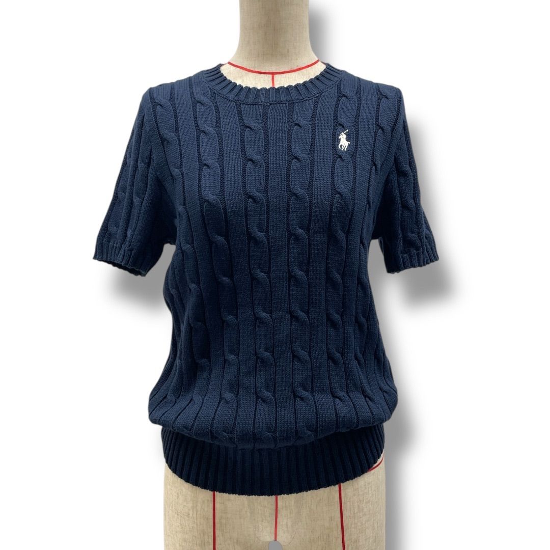 sumi】ラルフローレン ケーブルニット ネイビー L L ポロラルフ