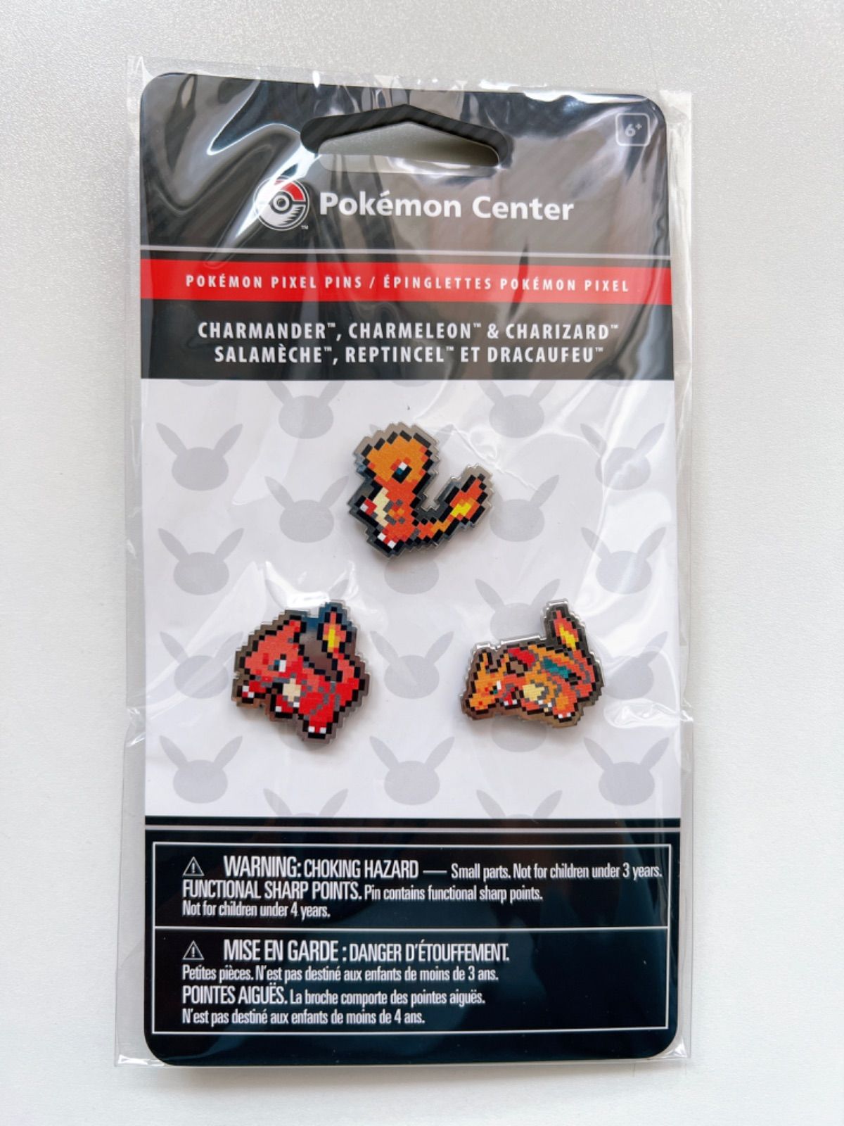 ピクセルアート ヒトカゲ＆リザード＆リザードン ピンバッジ - メルカリ