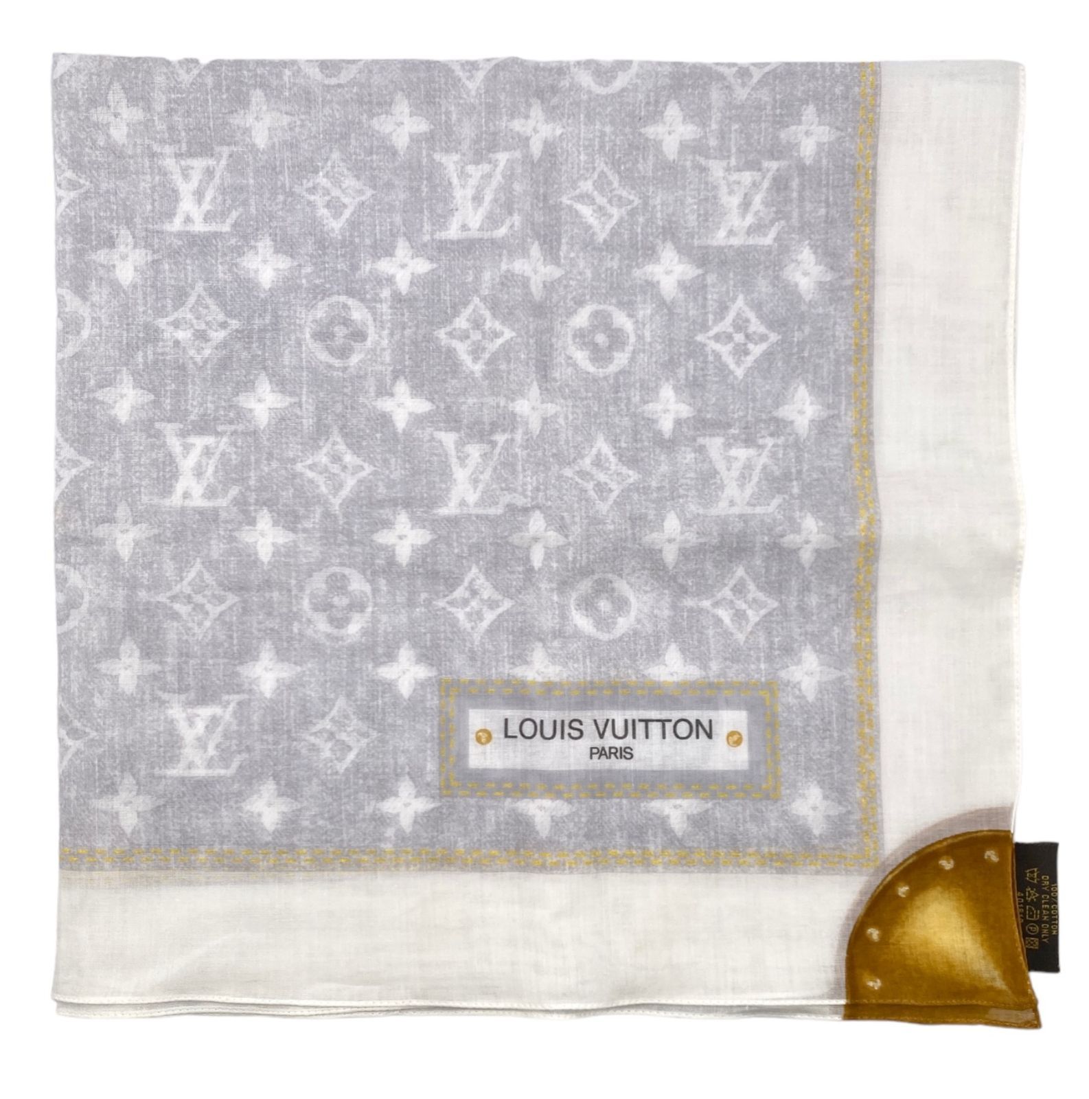 Louis Vuitton モノグラム ハンカチ グレー