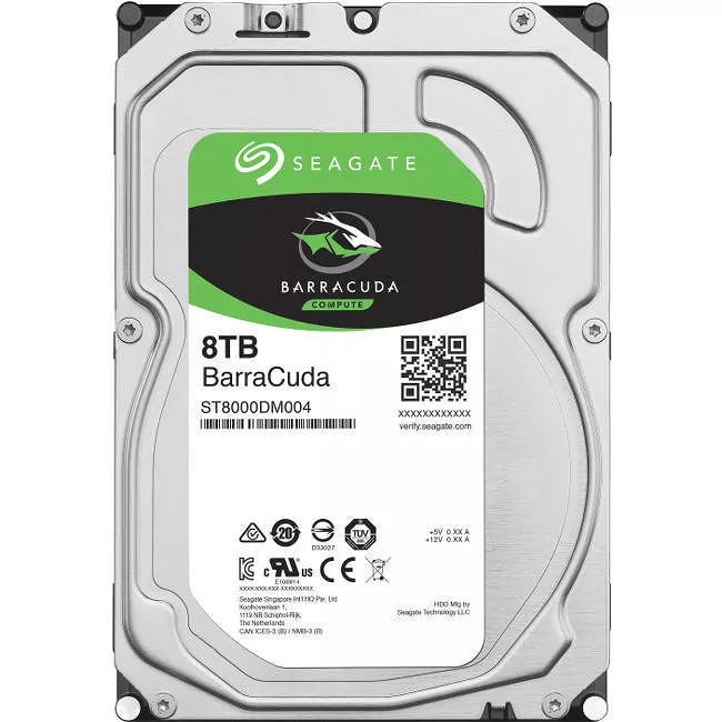 Seagate ST8000DM004 BarraCuda Hard Drive - 8 TB - 256 MB - 3.5