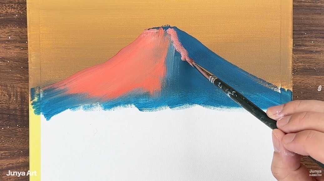 大橋勝二 日の丸 朝焼富士 絵画 和風景 直筆の書 和室 アート 芸術品