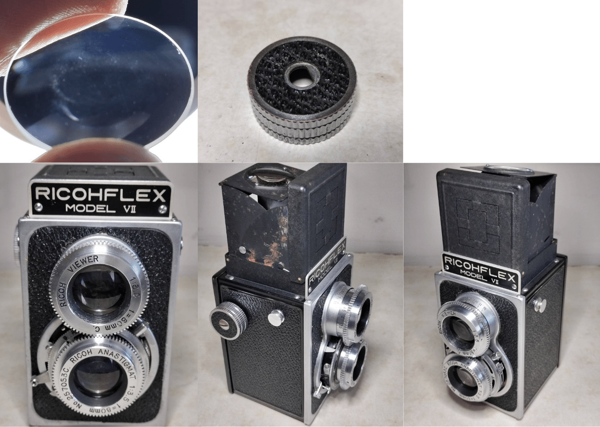 2眼カメラ RICOHFLEX VIIの整備｜かけだしのかめらすみす