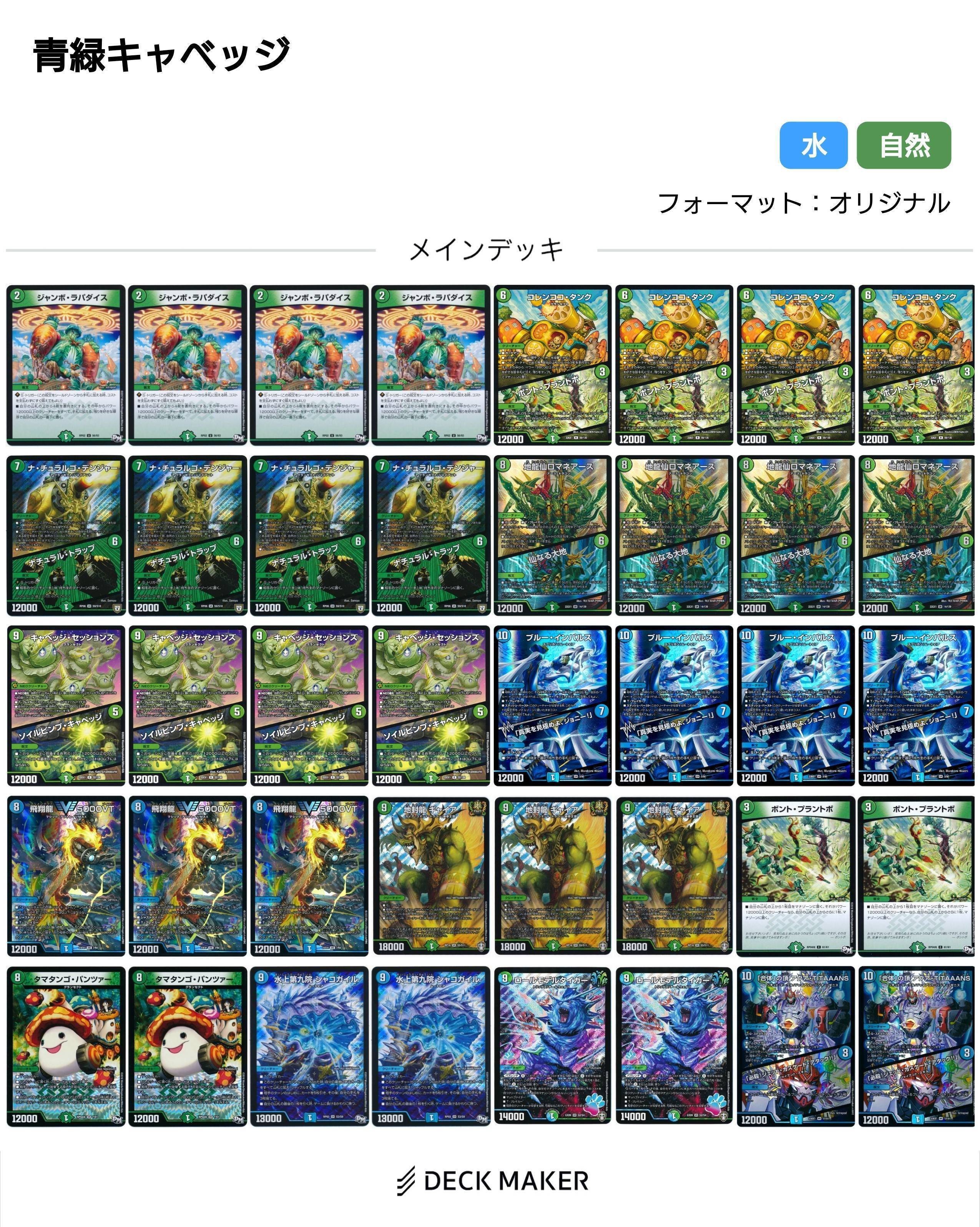 デュエル・マスターズ 青緑シャコガイル デッキ デュエル・マスターズ