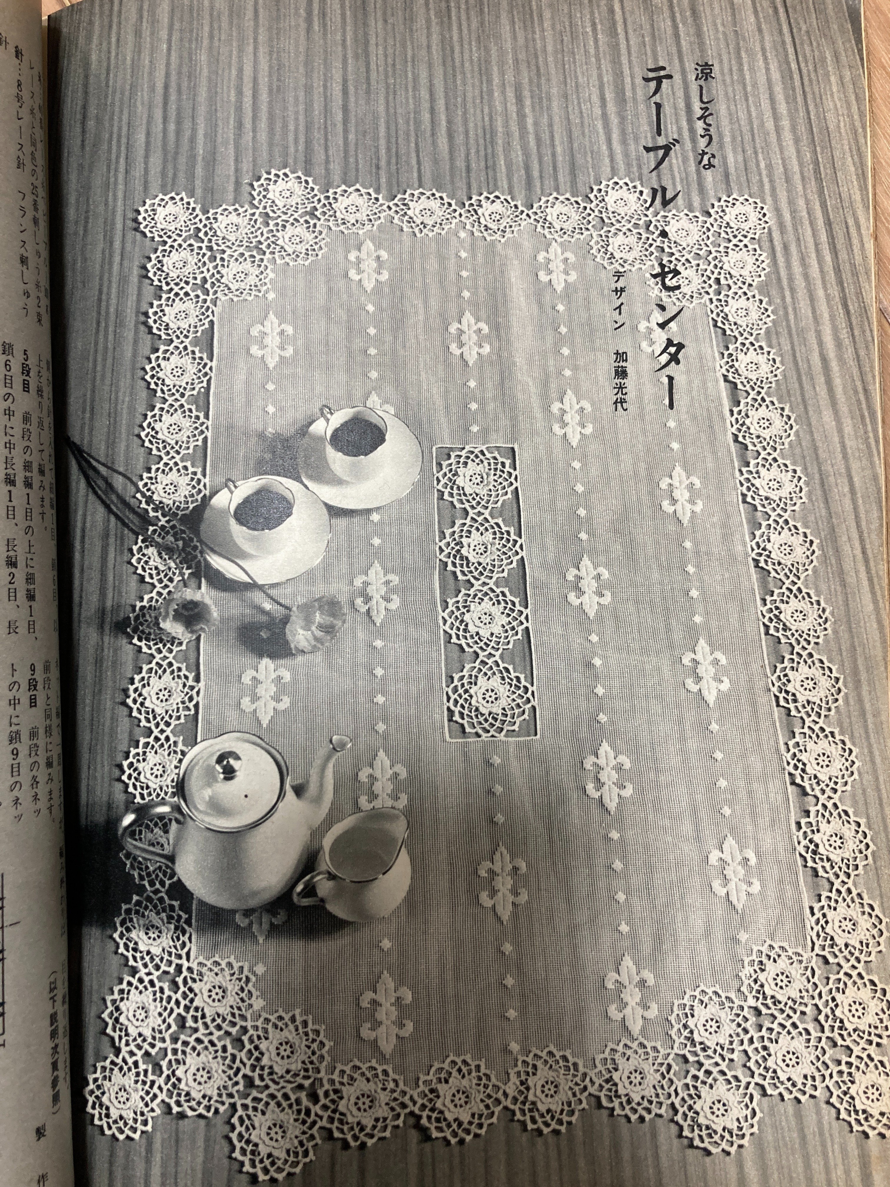ロンドンでみつけた手編みレースのテーブルクロス ロンドンでみつけた