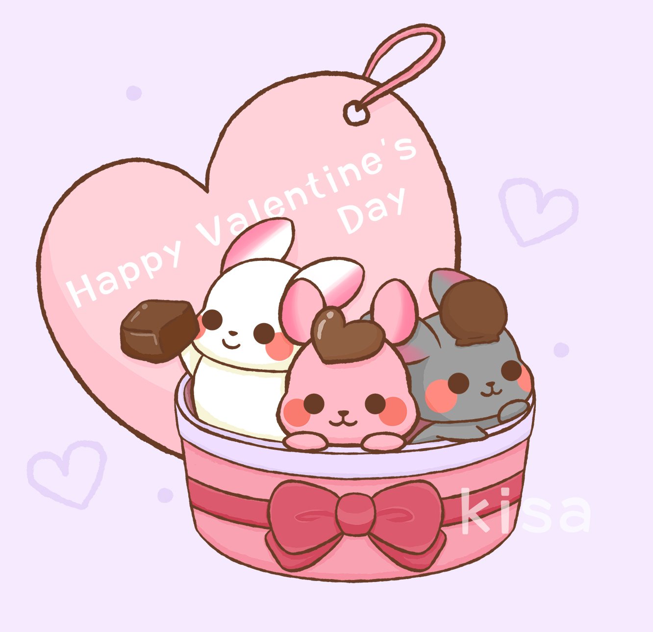 お絵描き制作記 #1｜ゆめうさぎのバレンタインイラスト2026編｜kisa