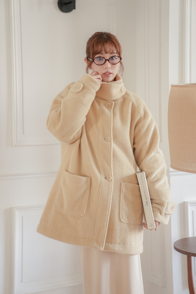 APRILY / 3wayネックブークレボアコート