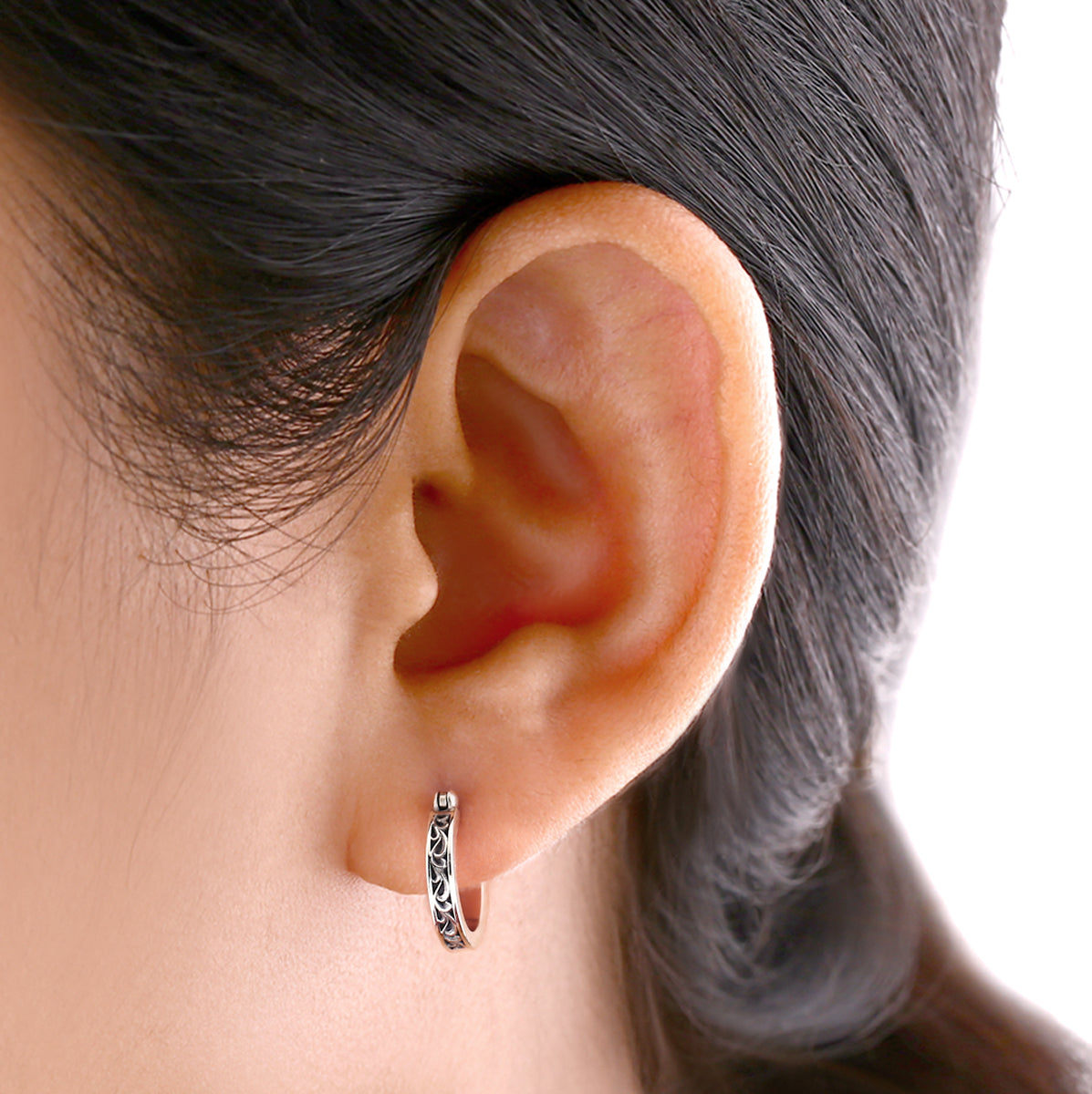 アラベスクフープピアス（AP-057F） – AQUA SILVER