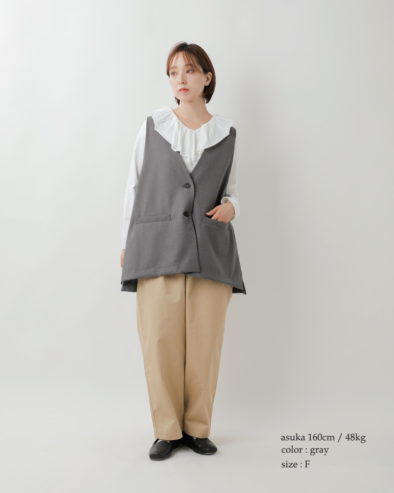 mizuiro ind ミズイロインド ディープ Vネック ワイド ベスト 3-230108