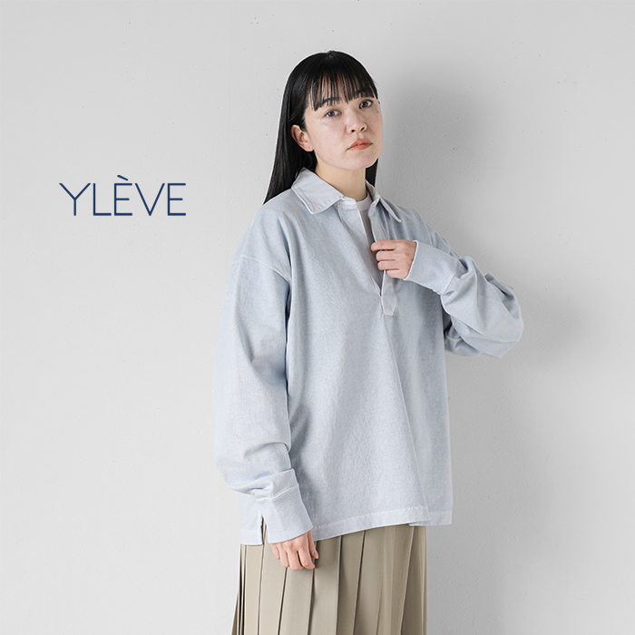 60%OFF】YLEVE イレーヴ コットン スキッパー プルオーバー “OPEN END