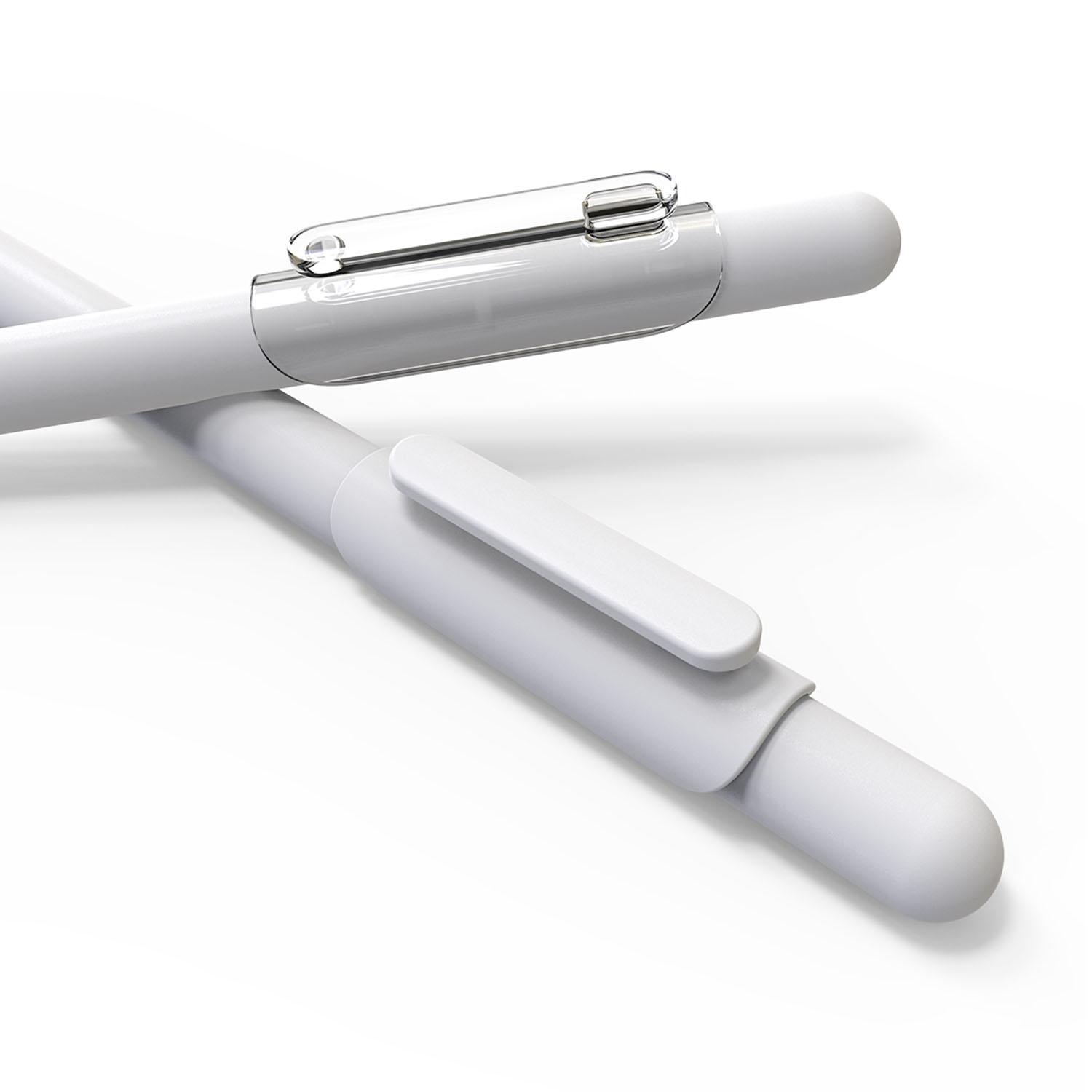 araree Apple Pencil クリップ A-CLIP（2個入り）クリア & ホワイト