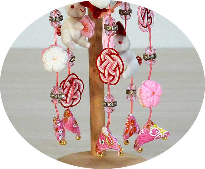 つるし雛 極小うさぎ吊るし飾り ピンク 高さ 25cm | 雛人形,ひな人形