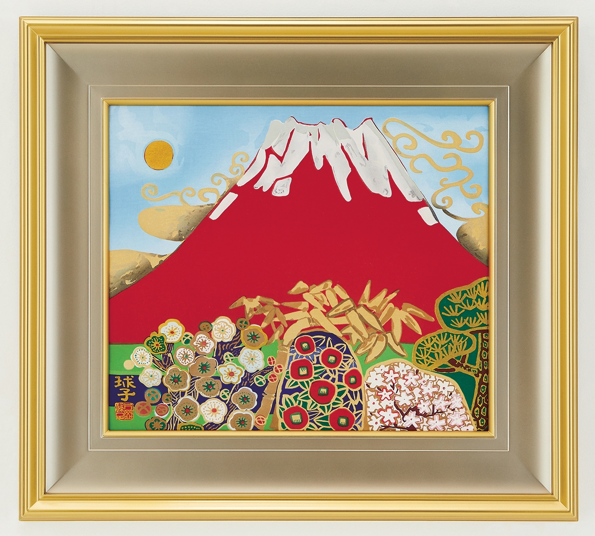 片岡球子『 富士（木版画）』 | 木版画 | 日経アート