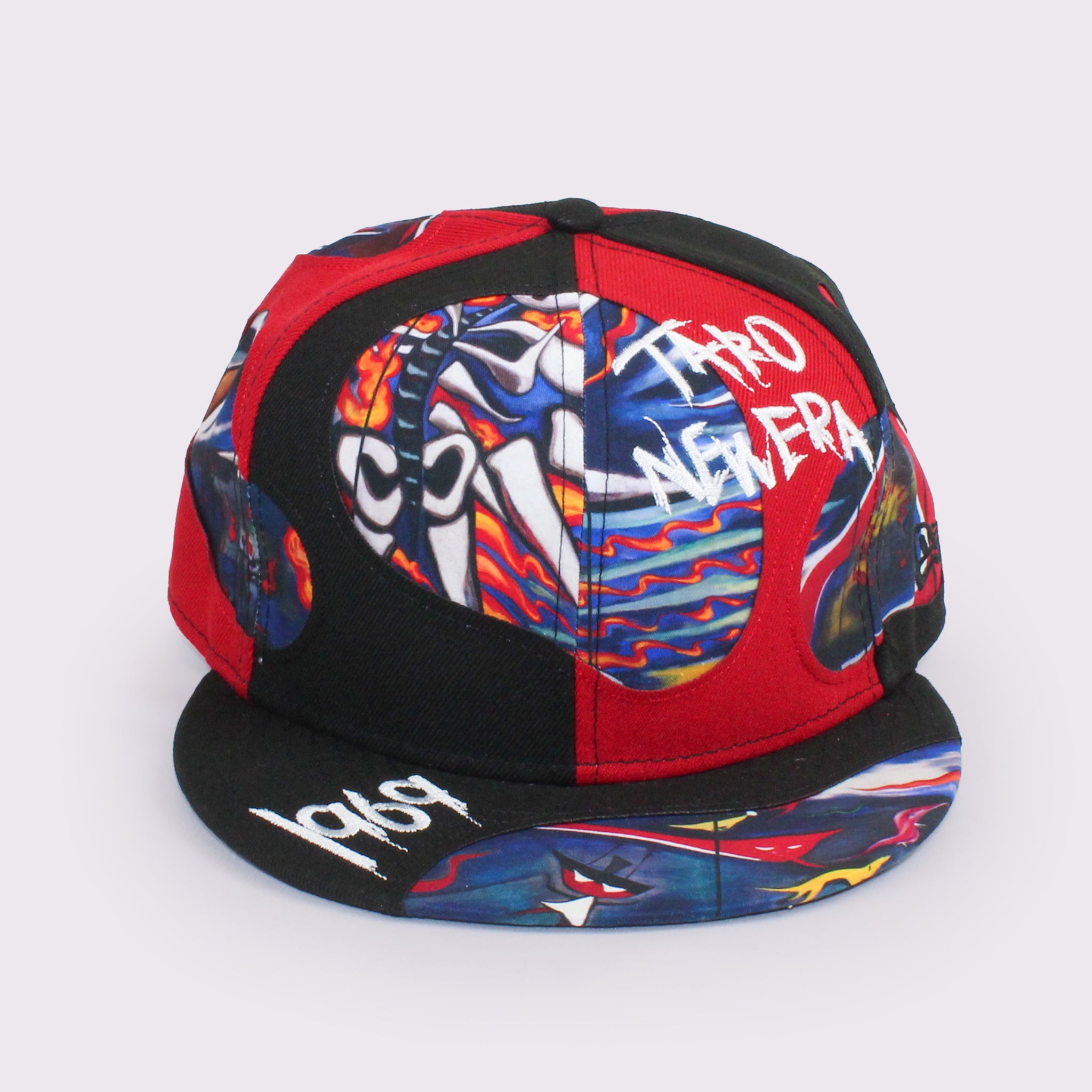 NEW ERA 59FIFTY TARO OKAMOTO 岡本太郎 明日の神話 ブラック/スカーレット