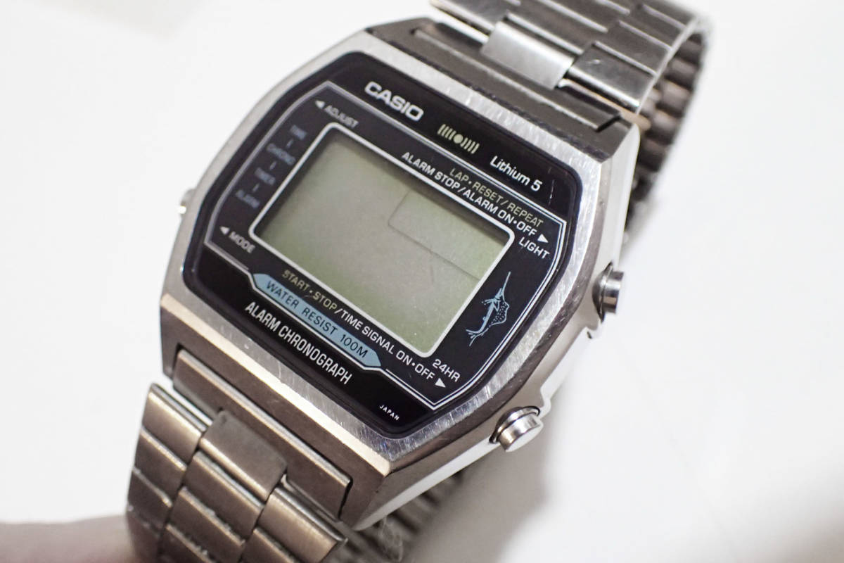 激レア ◇CASIO/カシオ H101 カジキ◇ アラーム クロノグラフ 100m防水