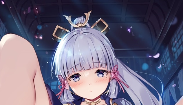 原神神里綾華美少女キャラクター タペストリー 和装風(B2) 原神神里