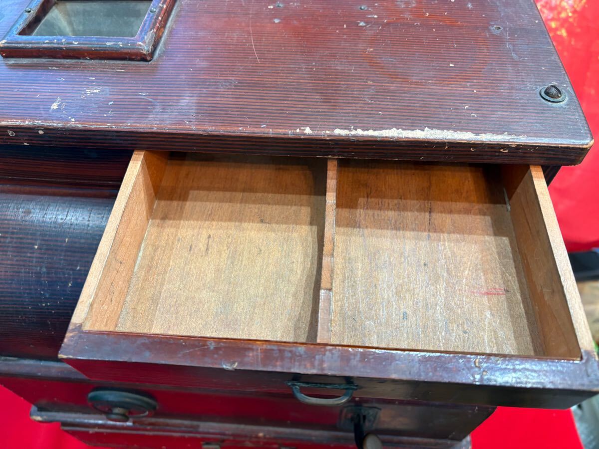昭和初期 日本金銭整理器 アンティーク 昭和レトロ レジスター 木製