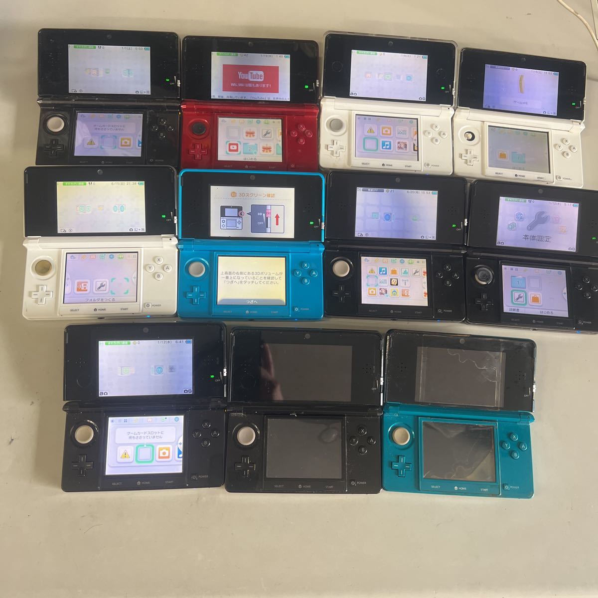 057 3DS 本体のみ 10台まとめてセット【ジャンク】② 057 3DS本体のみ 10
