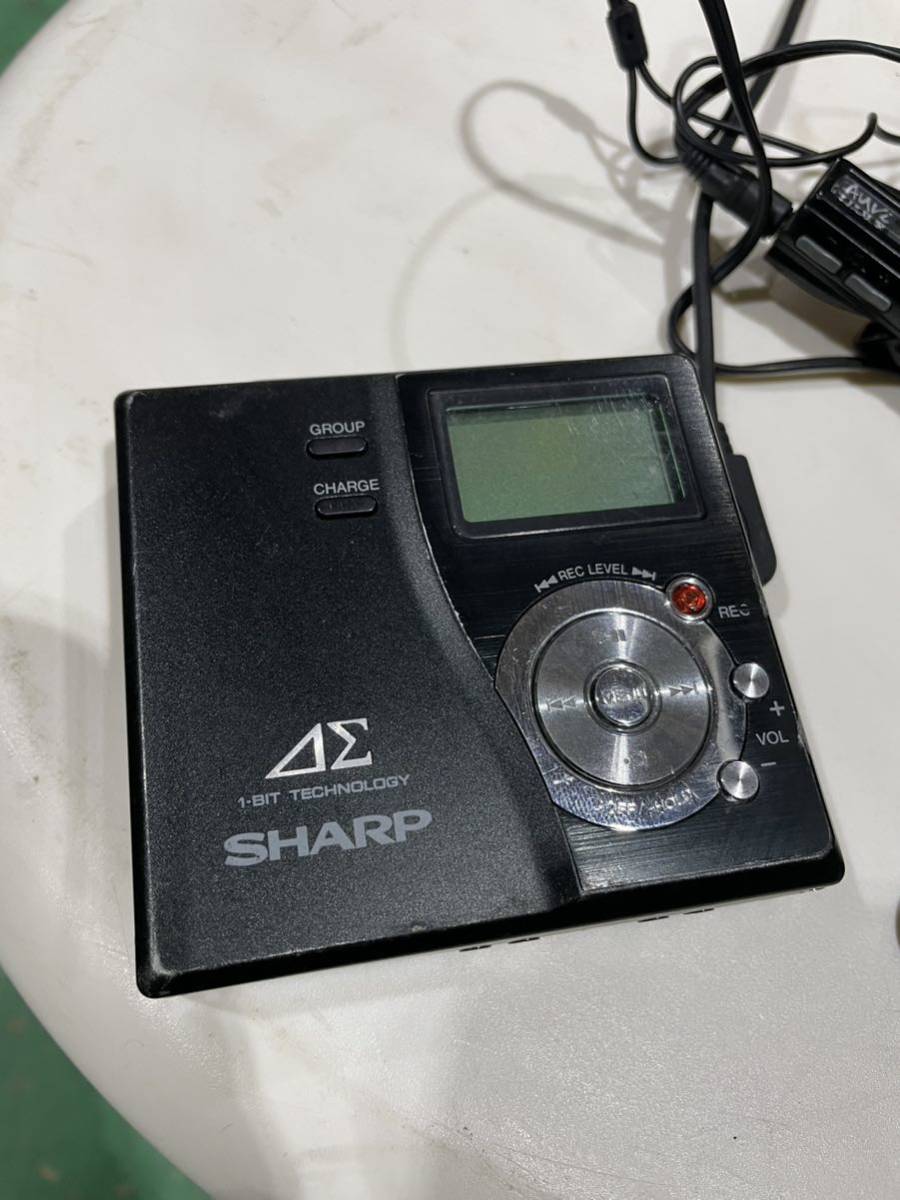 SHARP 1bitポータブルMDレコーダー MD-DR77-B SHARP 1bitポータブルMD