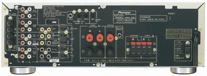 Pioneer VSX-D3の仕様 パイオニア