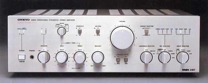 Specifications of ONKYO Integra A-817 Onkyo / Onkyo