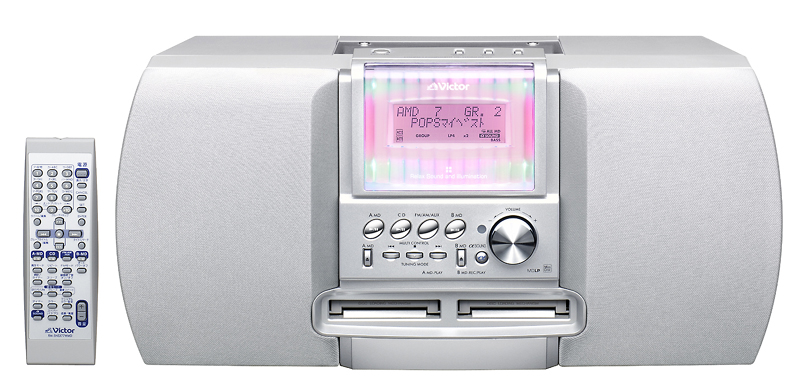 ビクター、α波付きサラウンド搭載のCD/ダブルMDコンポ