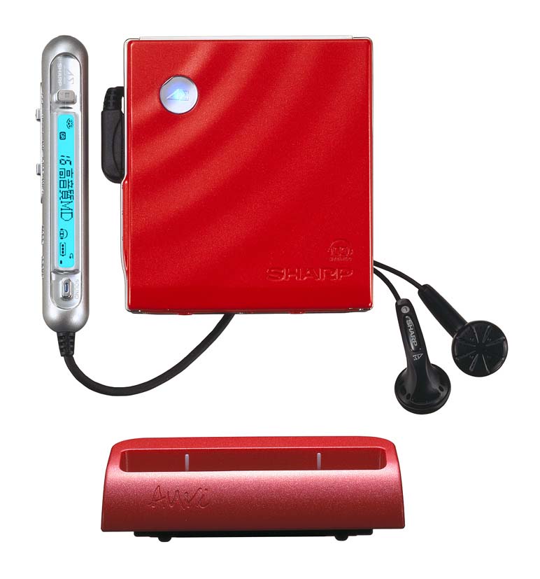 シャープ、新開発1ビットアンプ搭載のポータブルMDプレーヤー