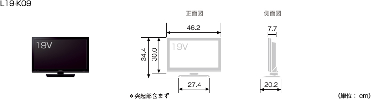HITACHI : Wooo World : 生産終了品 : 液晶テレビ : K09シリーズ : 19V