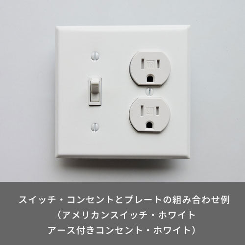 スチールコンビプレート1口スイッチ2口コンセント ホワイト | AXCIS ONLINE