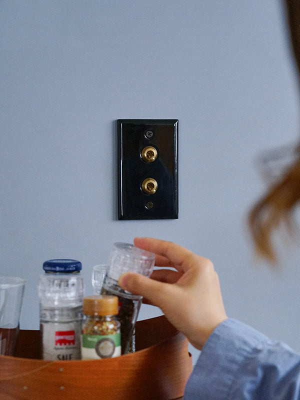 セラミックプレート2トグルスイッチ ブラック | AXCIS ONLINE