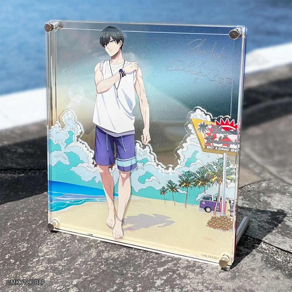 ブルーロック×文房具カフェ シーサイドフライヤーモチーフ 缶バッジ 糸