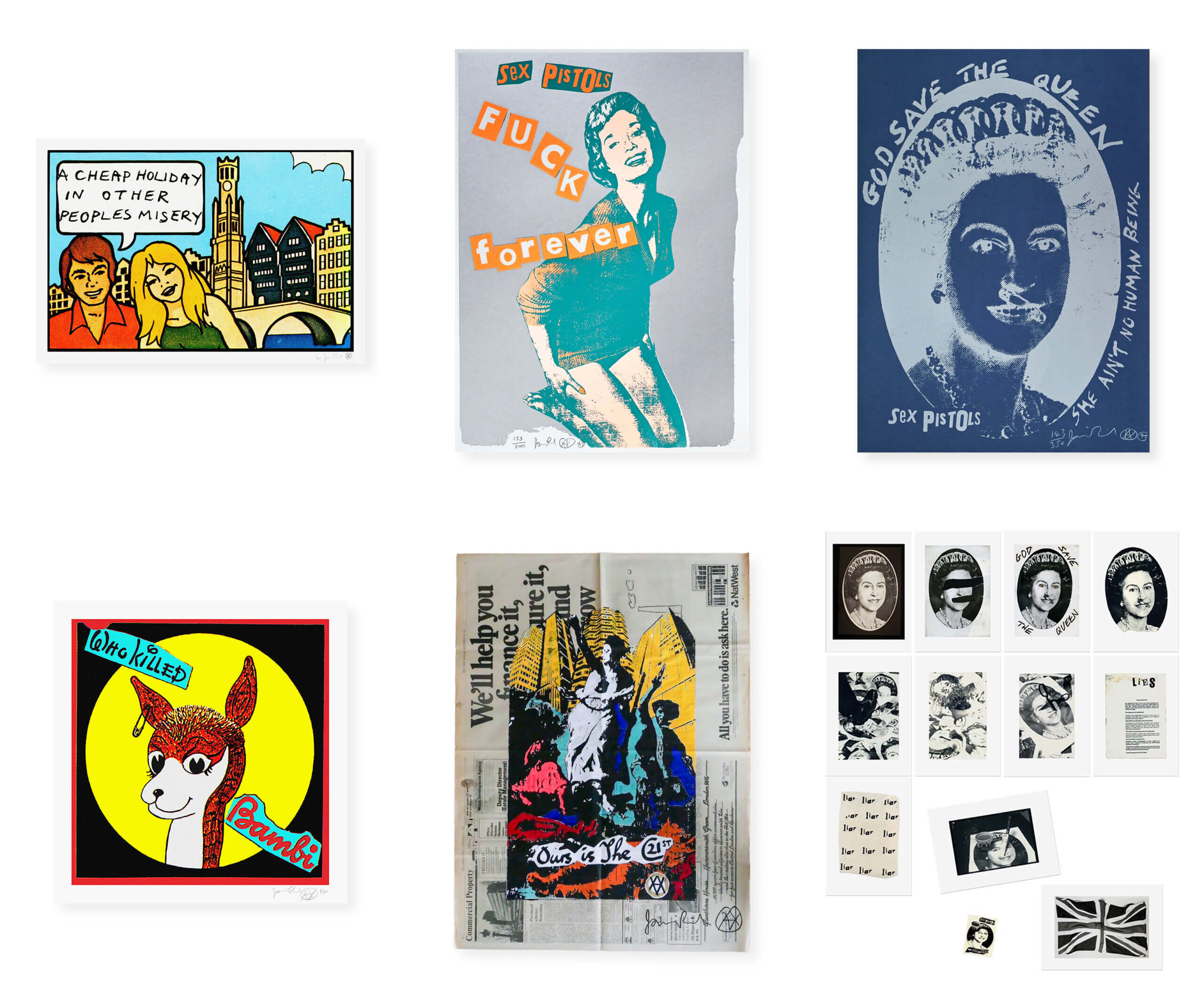 SEX PISTOLSのアートワーク手がけた故ジェイミー・リード展