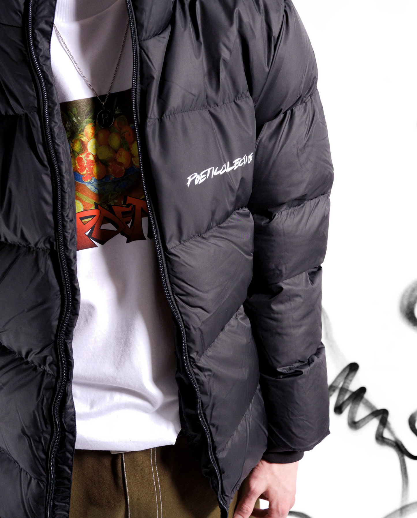 POETIC COLLECTIVE HOODED PUFFER JACKET - BLACK – BAMBOOtique