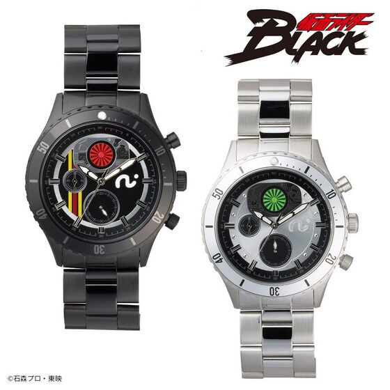 昭和仮面ライダー クロノグラフ腕時計【Live Action Watch】BLACK