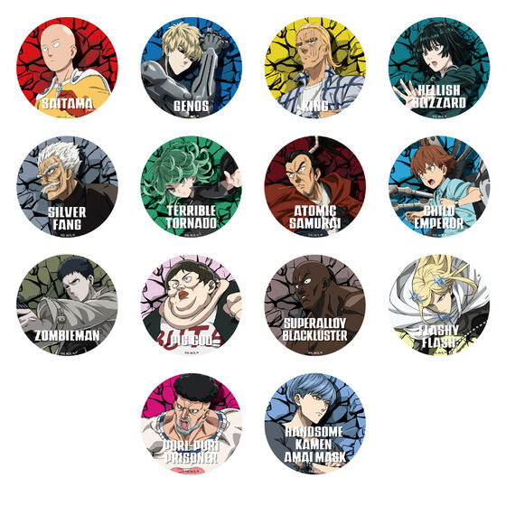 ワンパンマン』 ヒーロービジュアル 缶バッジ（完全版）1set3個入り