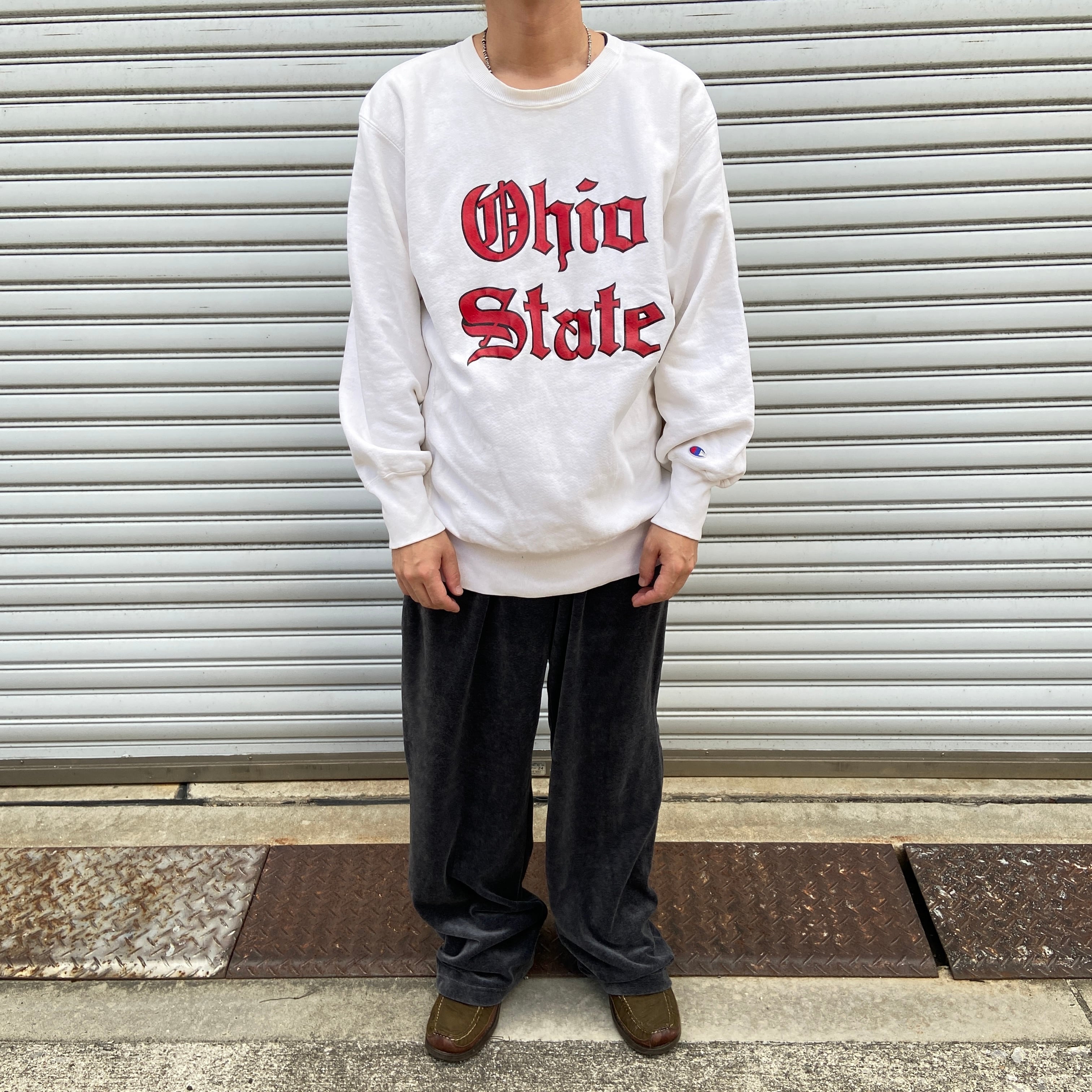 90s Champion OHIO STATE リバースウィーブ USA製 白 | 古着屋 Uan