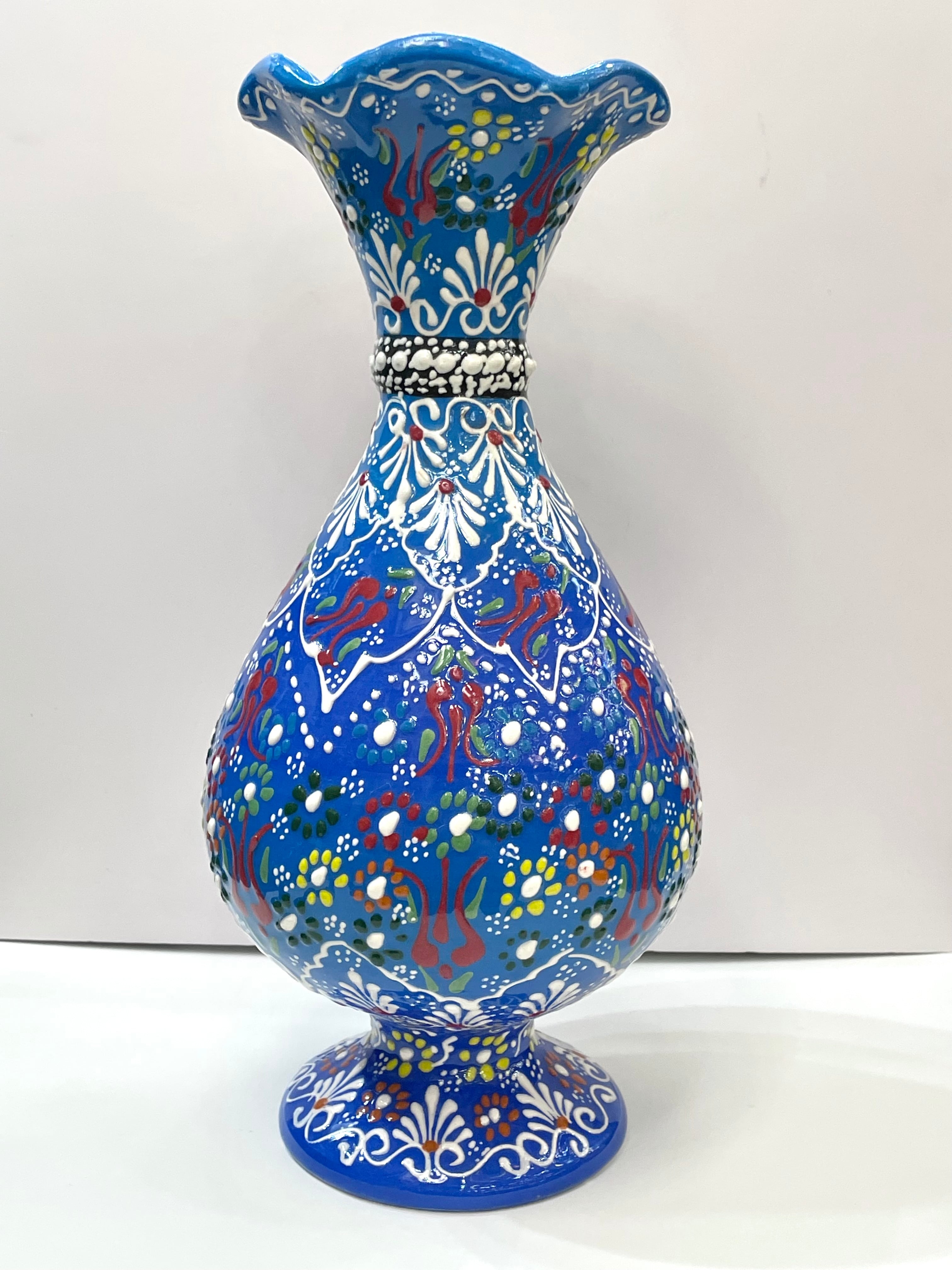 トルコ手描き陶器の飾り花瓶LL | zakurotokyo