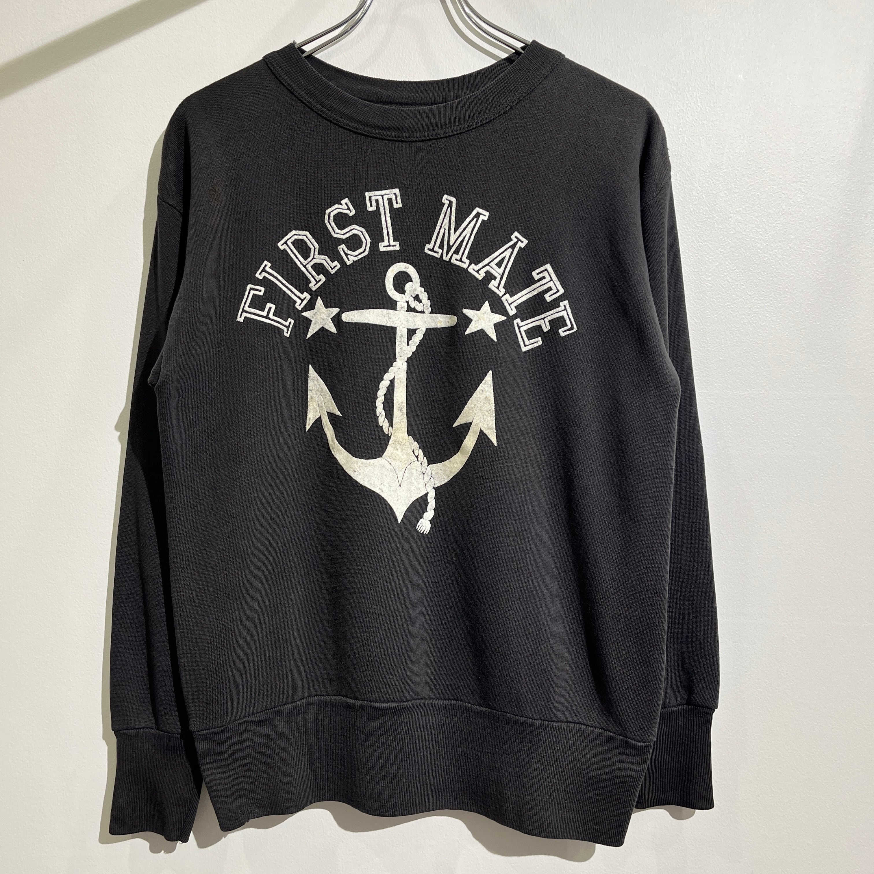 60s Color Flocky Sweat Black 60年代 カラーフロッキー スウェット 黒