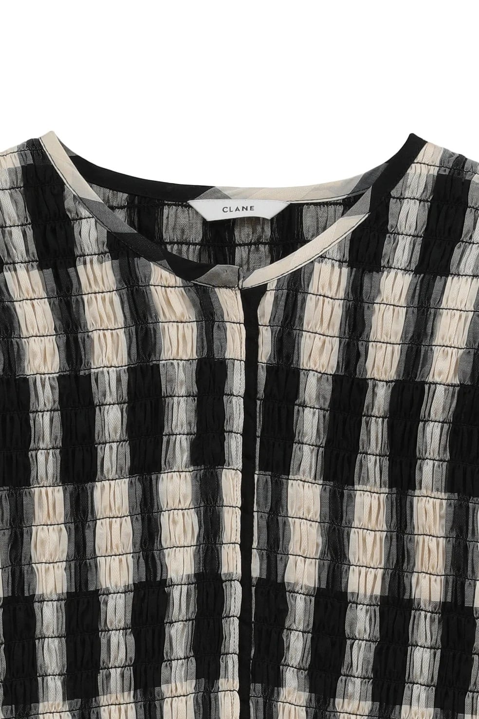 CLANE(クラネ) SHIRRING DESIGN BLOUSE MIX | サウスオレンジ｜メンズ