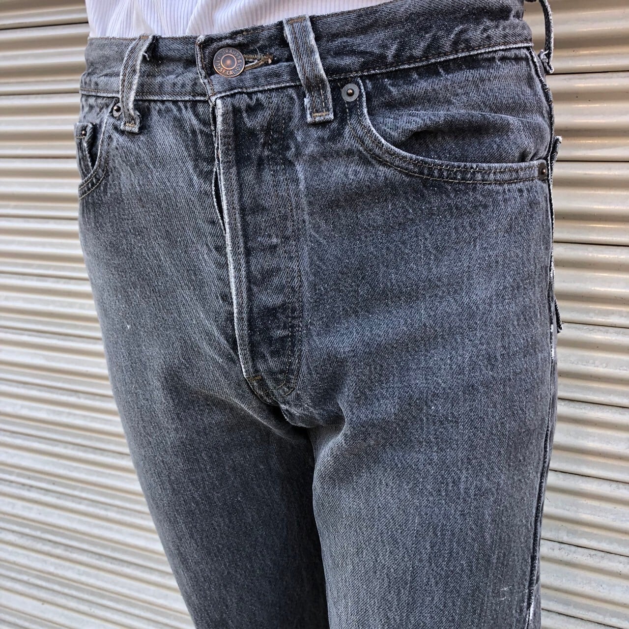 貴重 先染めブラック Levis 501 USA製 90s リーバイス ブラックデニム