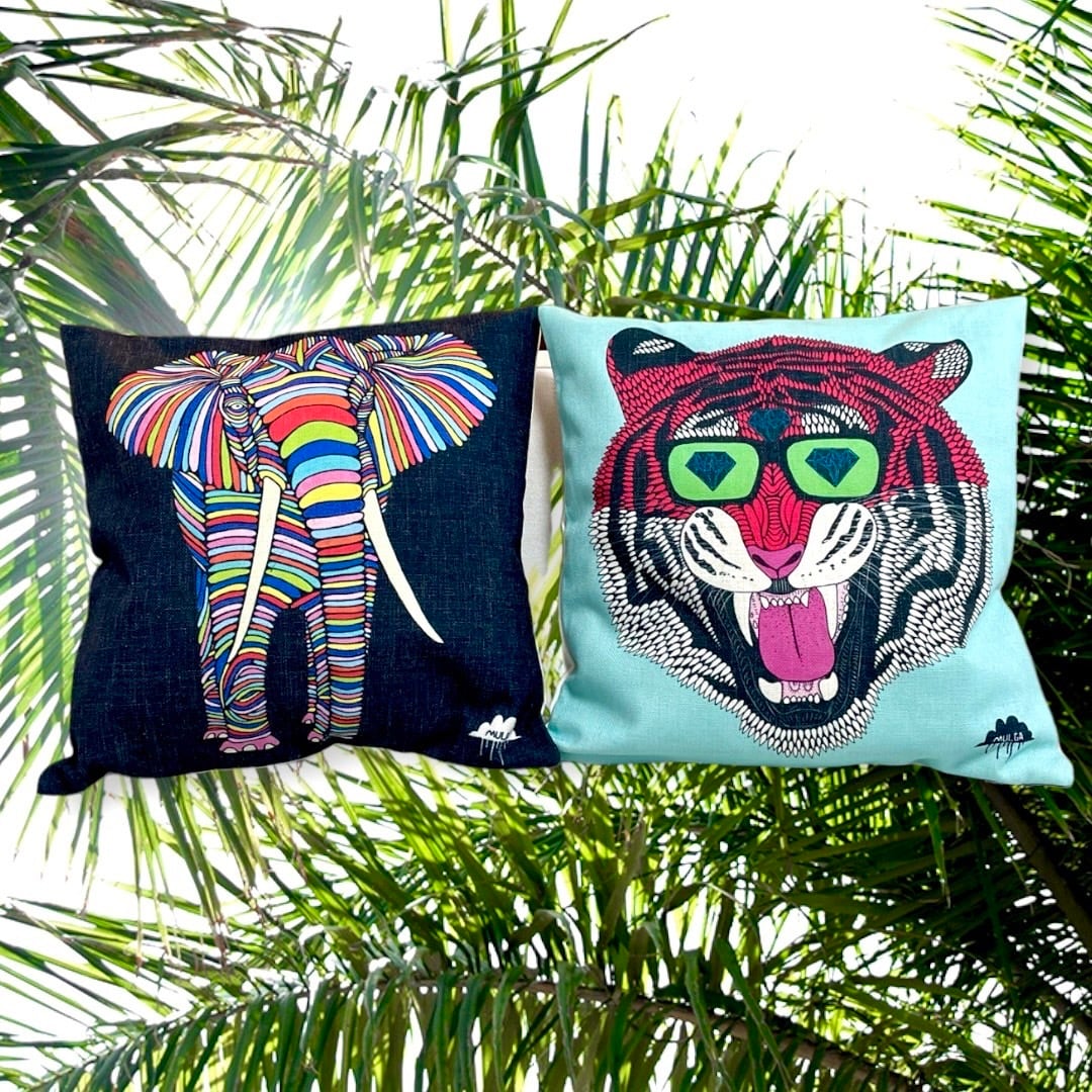 クッションカバー/Gino the Majestic Tiger | MULGA THE ARTIST ASIA