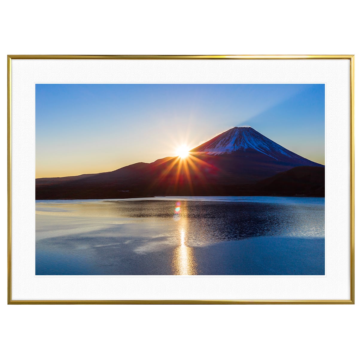 日本写真 本栖湖から見る夜明けの富士山 インテリア アートフォト