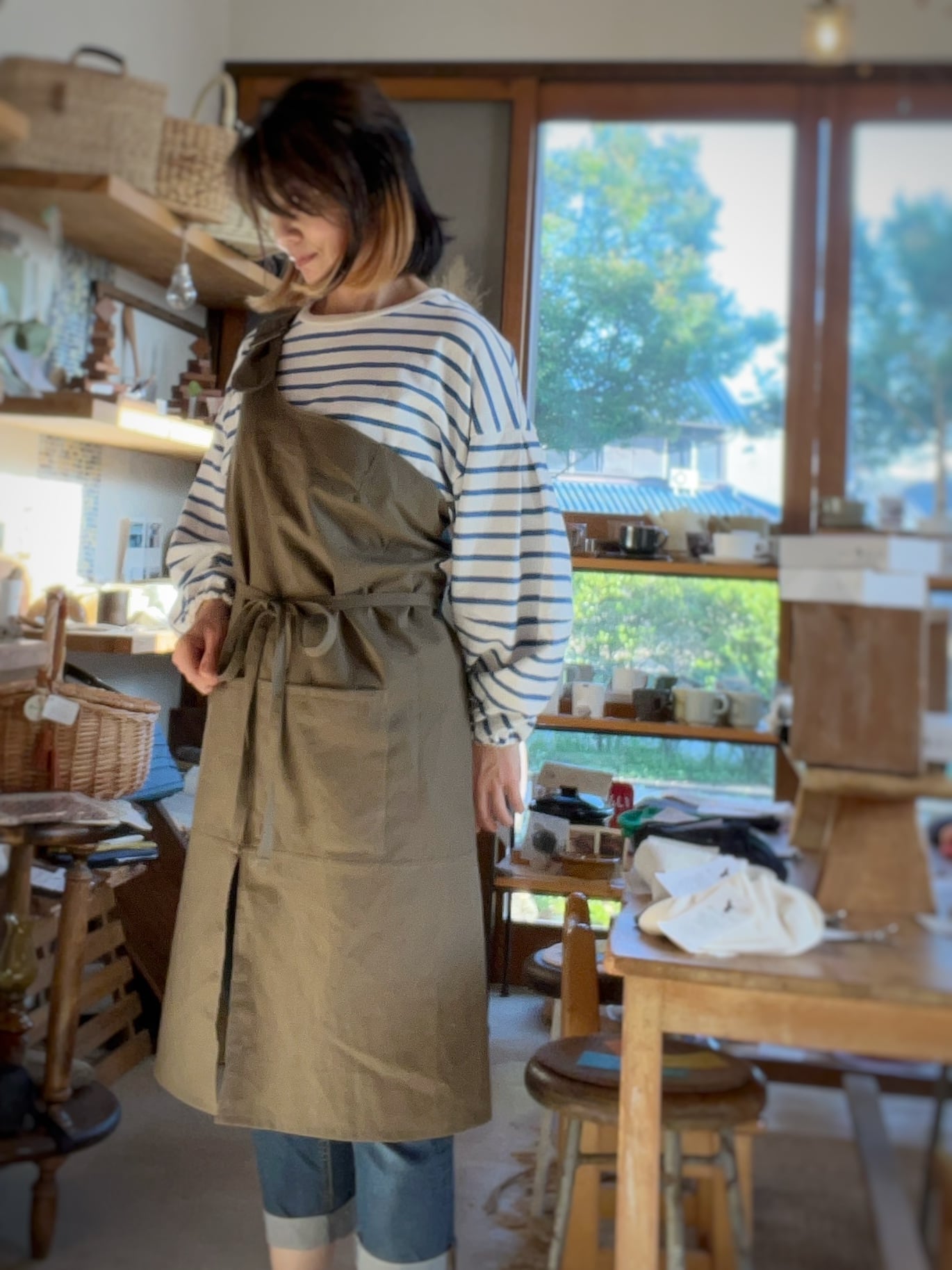 リニューアル！リネンワンショルダーエプロン | Pay ID